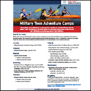 Military Teen Adventure Camps Fact Sheet