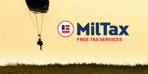 Parachuter landing. MilTax Free Tax Services