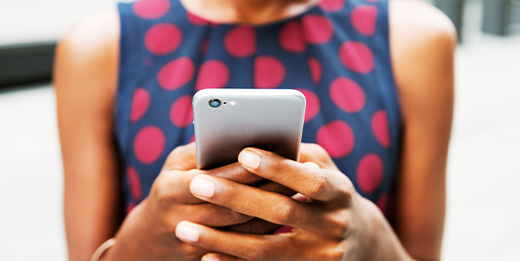 Woman using a mobile phone