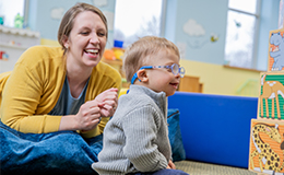 Therapist with child