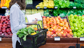 grocery store fruits and vegetables aisle