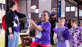 Children celebrating National Military Family Month