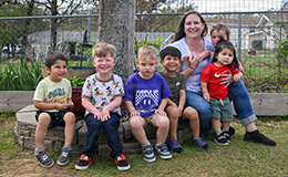 Childcare provider with kids