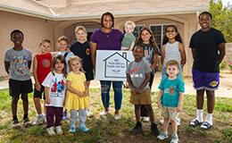 Family child care provider with children