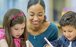 children with child care provider