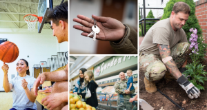 collage of service members and family