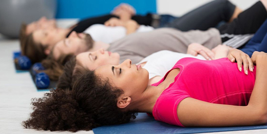 People doing yoga