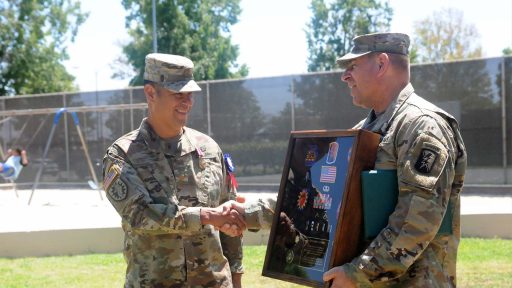 service member celebrates retirement