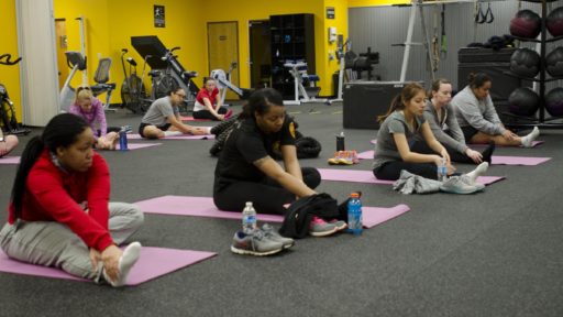 Women taking fitness class