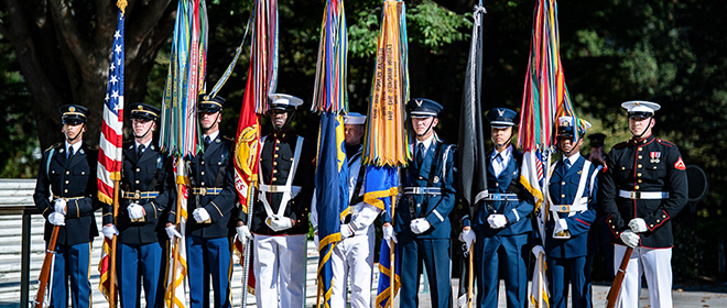 Joint forces color guard team