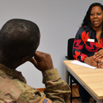 service provider meeting with service member