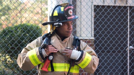 Service member firefighter