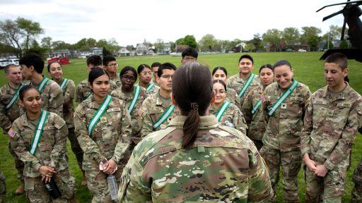 training a group of future soldiers