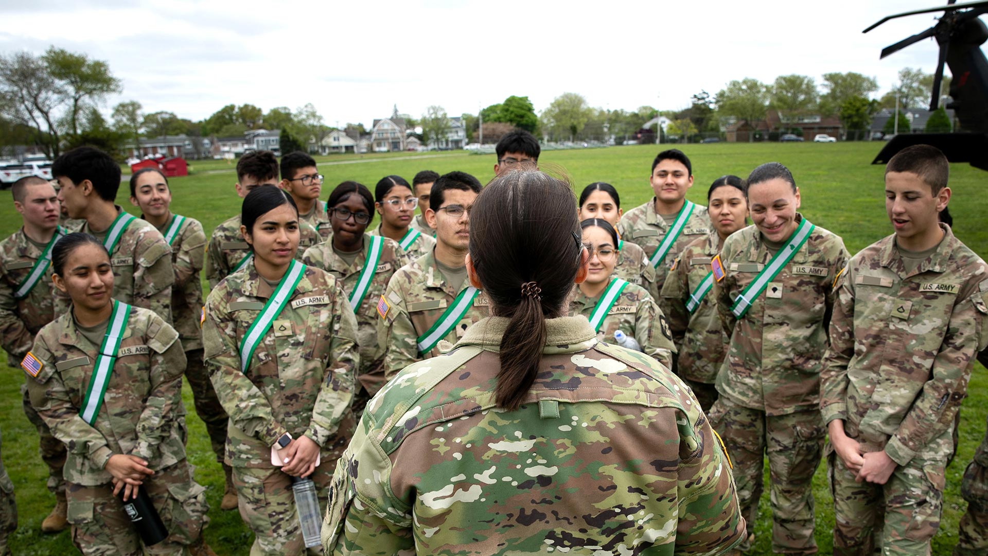 training a group of future soldiers