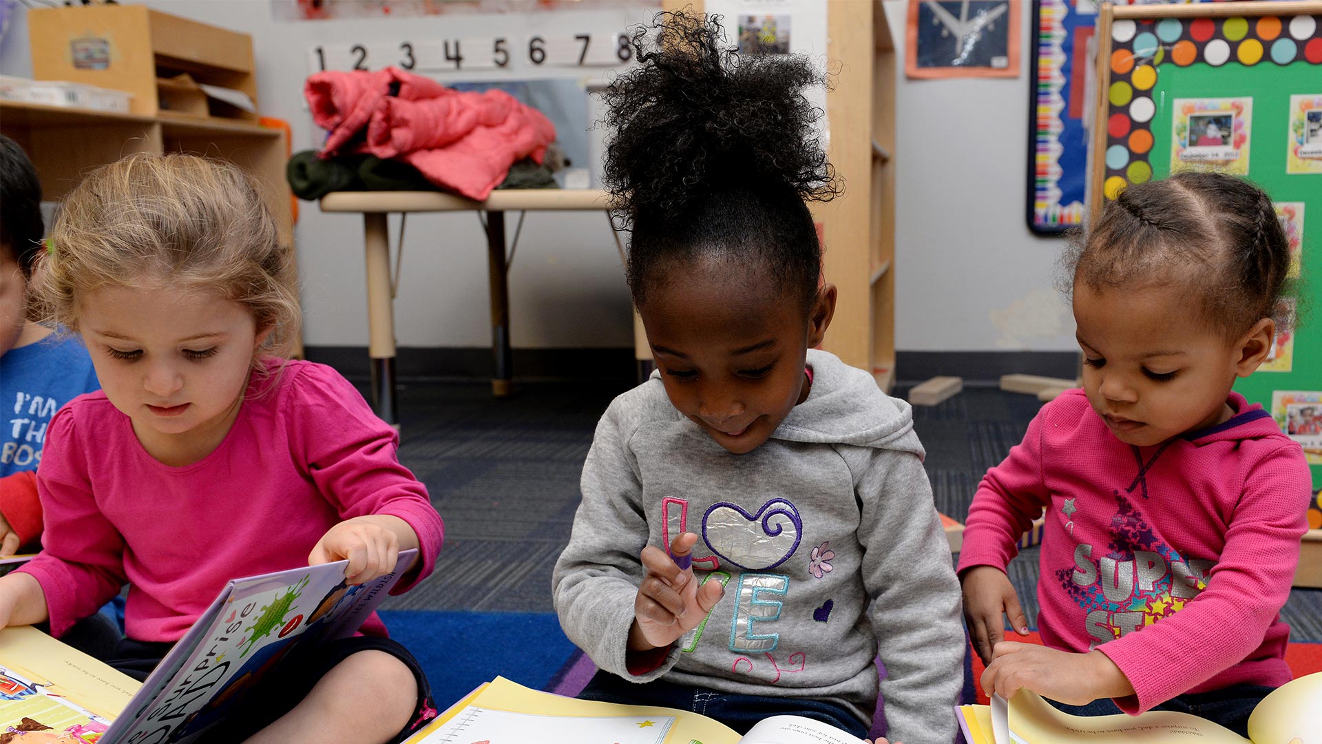 Children reading books