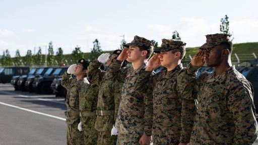 Saluting Marines
