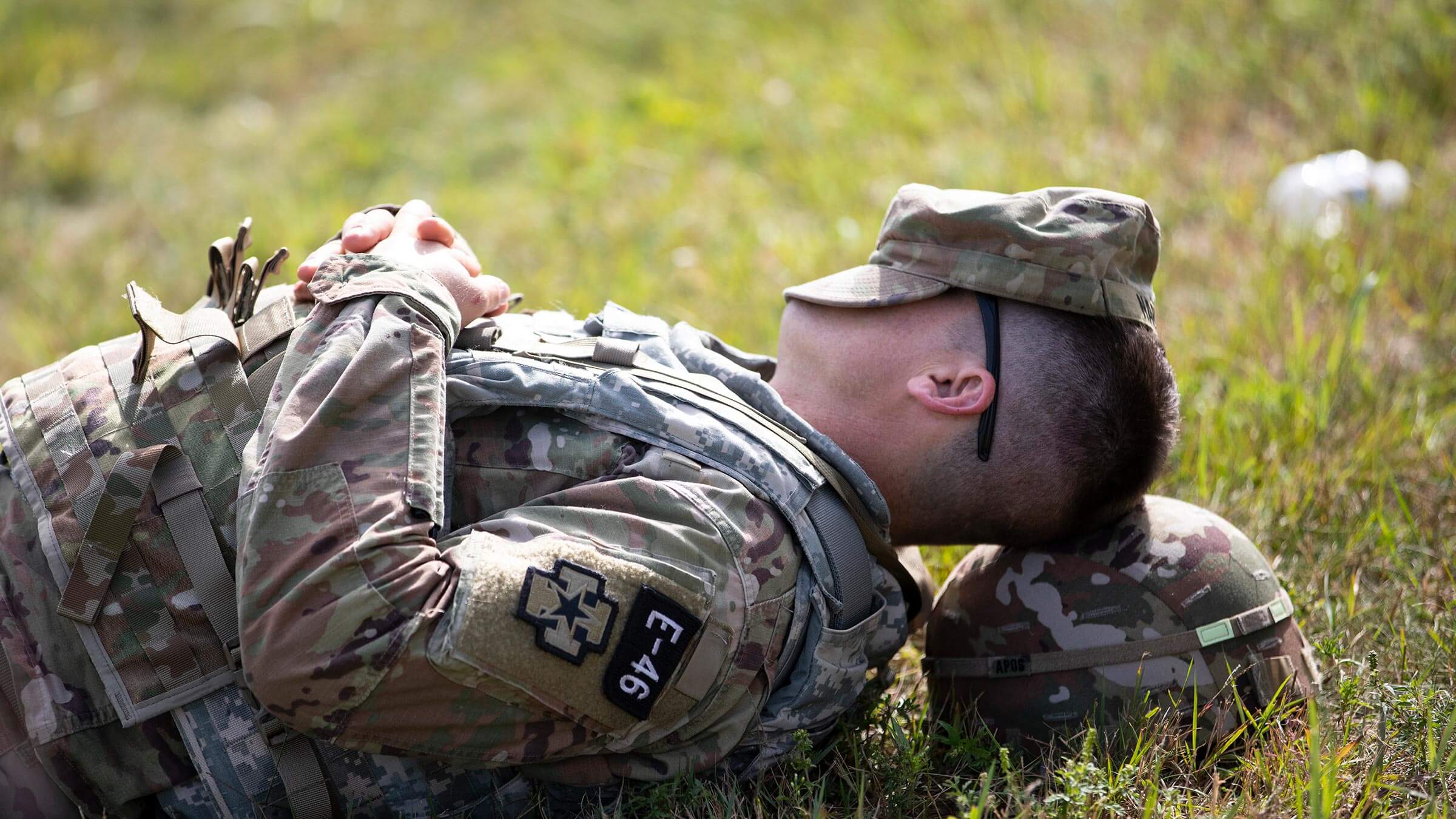 Service member relaxing