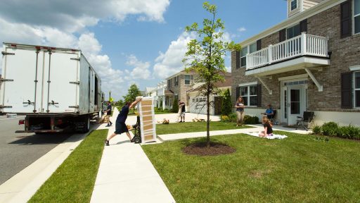 Family moving into new housing