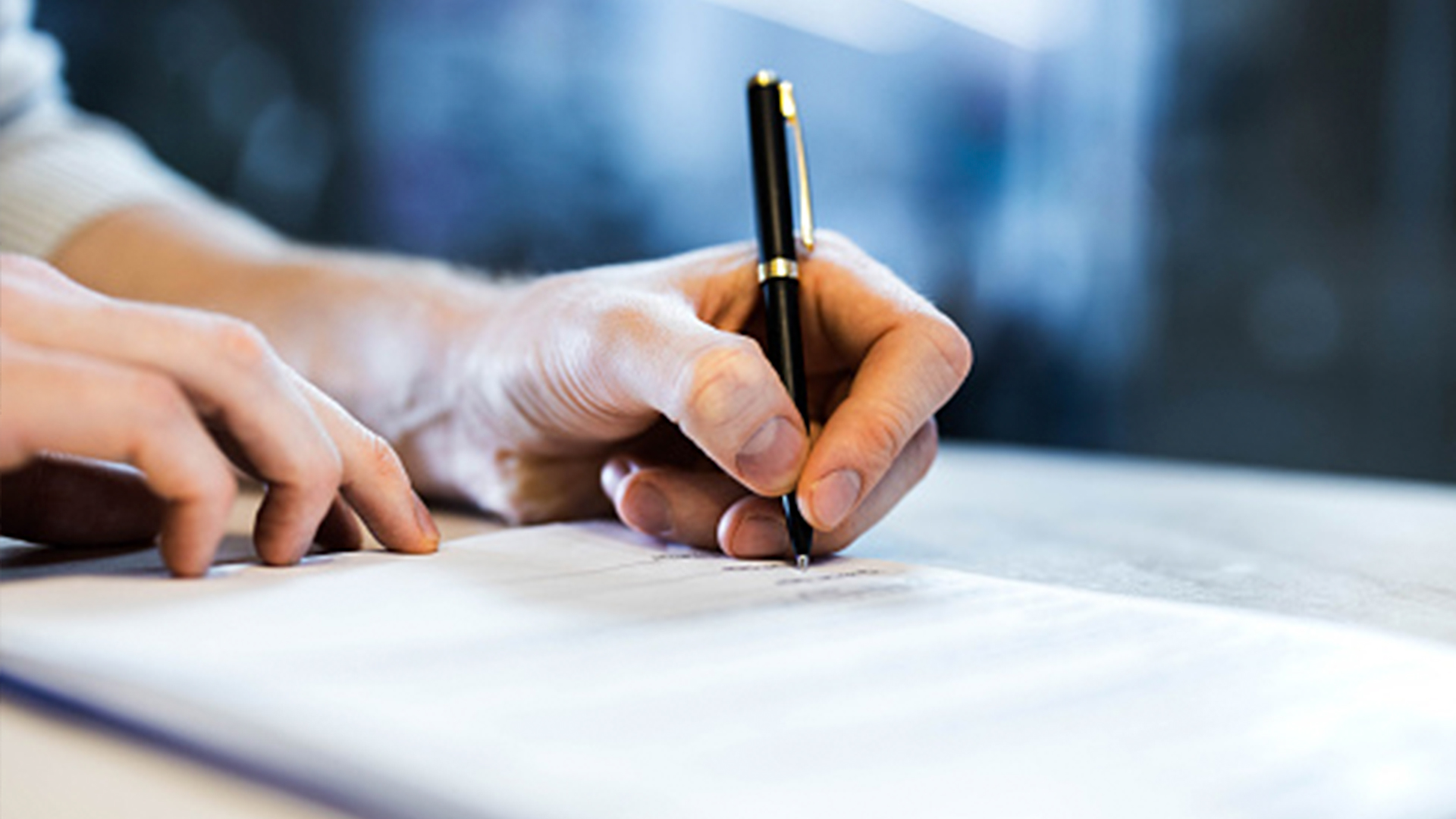 A person signing a lease