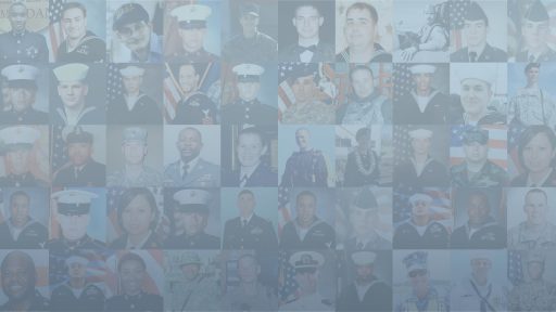 thumbnails of service members from tribute