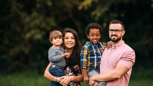 Family with adopted sons