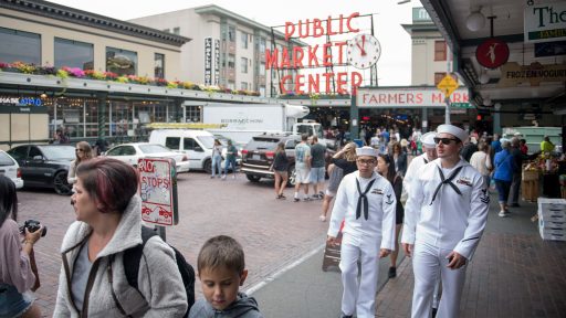 Sailors explore Seattle
