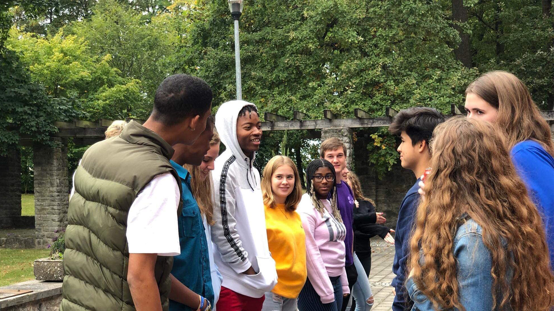 Youth talking together