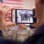 Man takes video on phone