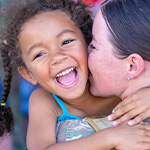 Military Mom Kisses daughter