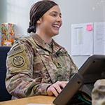 service-member-at-desk