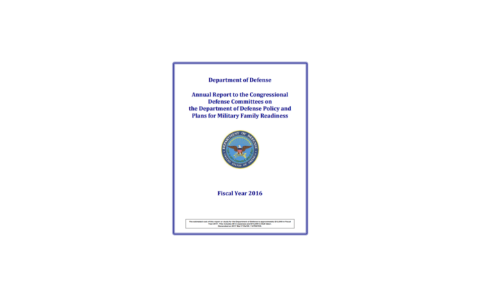FY2016 Report on DoD Policy and Plans for MFR