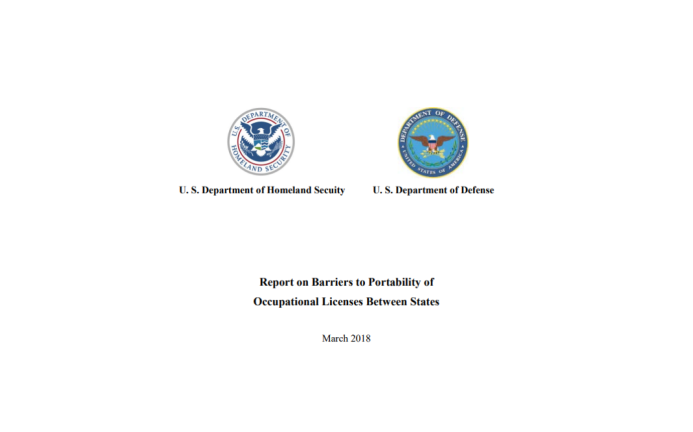 Report on Barriers to Portability of Occupational Licenses Between States