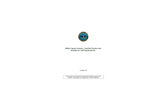 Military Spouse Licensure Report