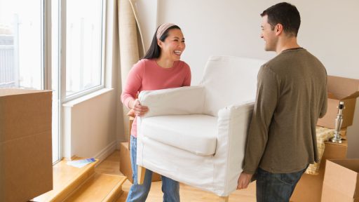 couple moving chair