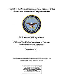 2019 World Military Games report cover