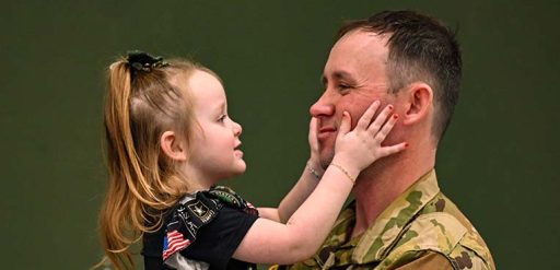 Service member and child