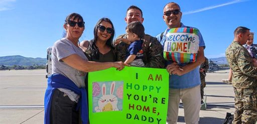 family reunion with service member