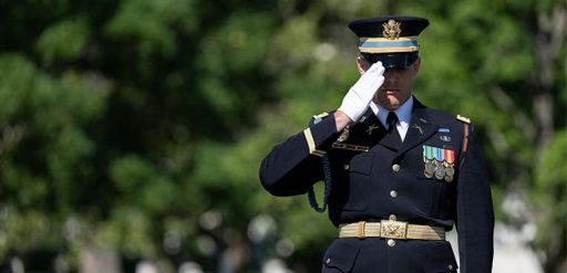 service member conducting funeral honors