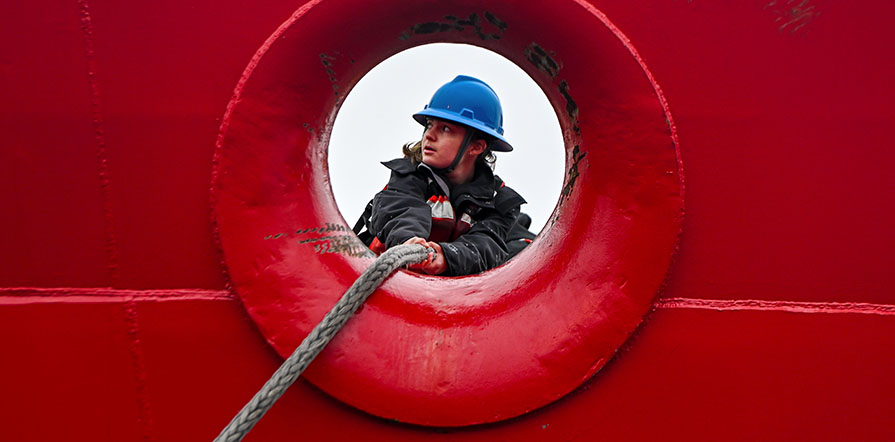 coast guard member on deployment