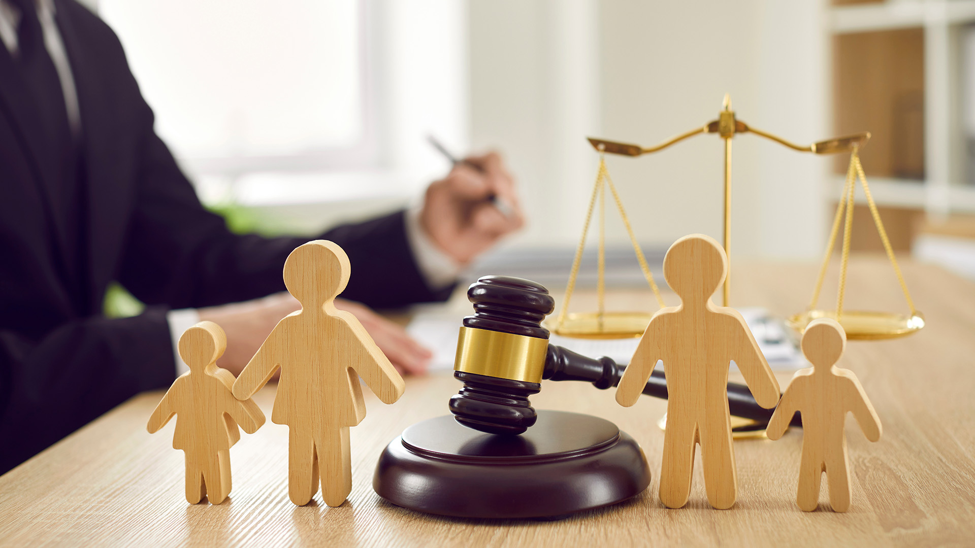 Family law concept with gavel