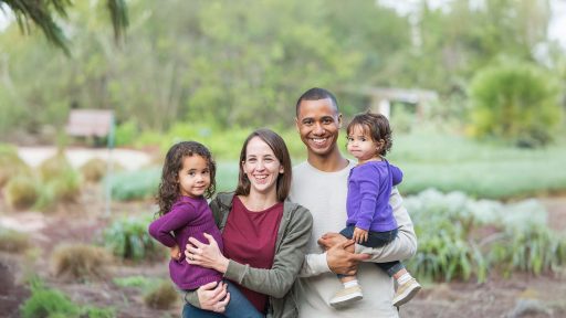Family with adopted children