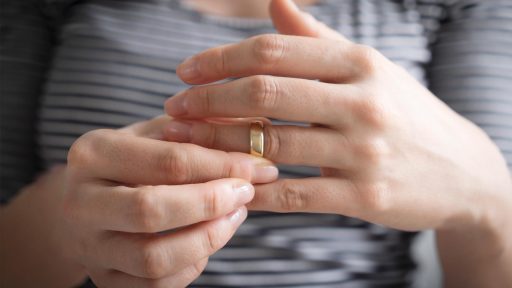 Hands with wedding ring