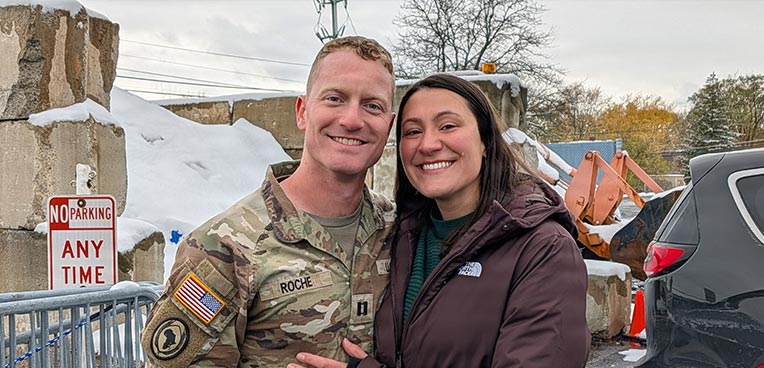 service member with spouse