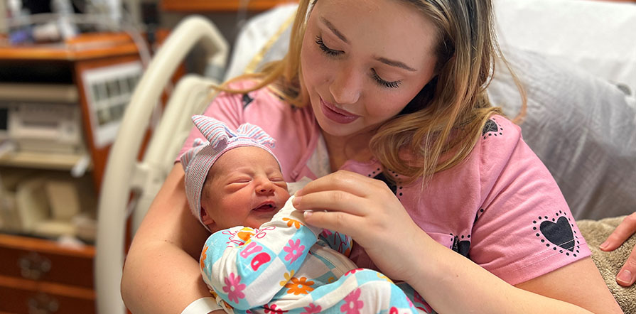 mother with newborn baby