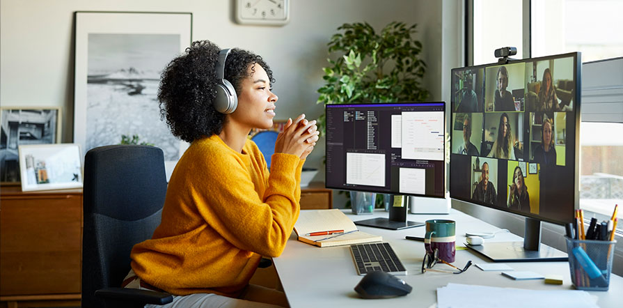 woman on conference call