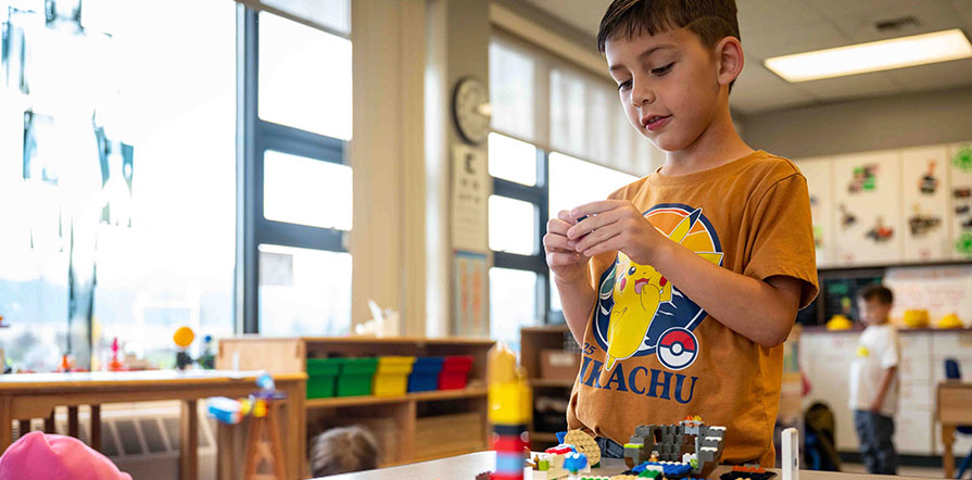 boy at child care center