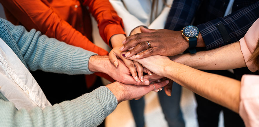hands together showing teamwork