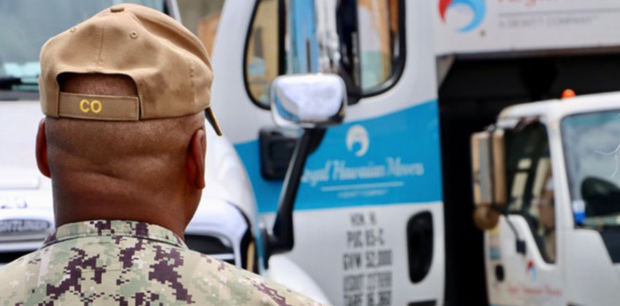 service member monitors household goods