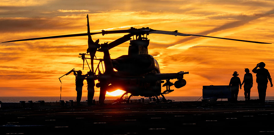 service members conduct post flight check