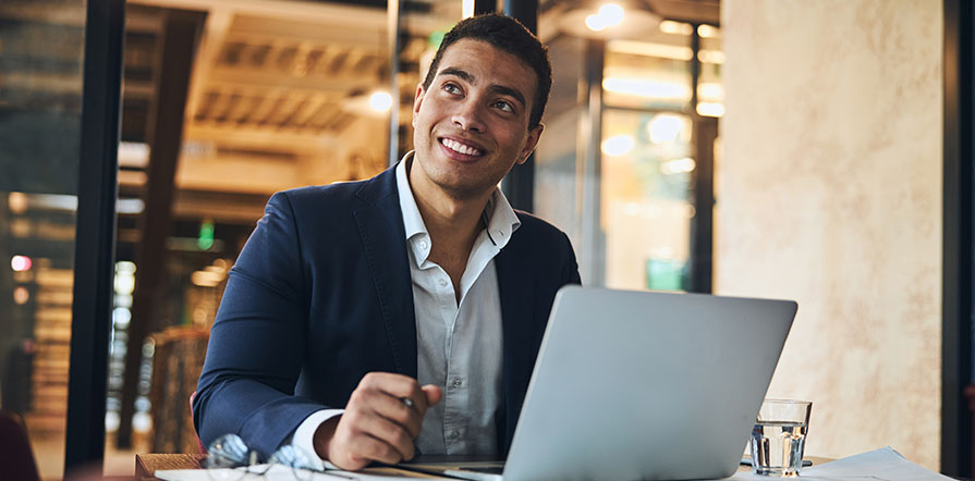 man in office setting